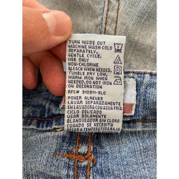 No Boundaries Womens Embroidered Bootcut Jeans 13 Medium Denim Y2K Low Rise - Picture 5 of 9